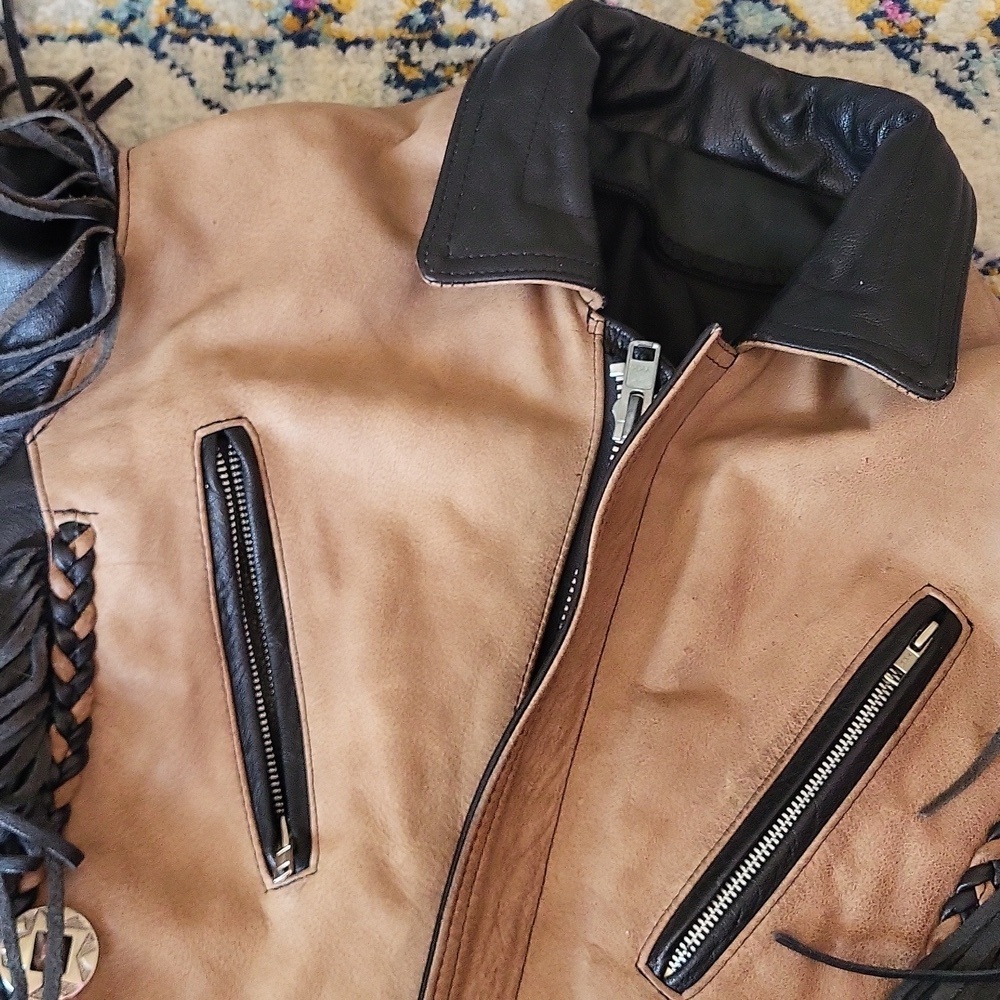 vinatge cowgirl style fringe leather jacket - Picture 5 of 9